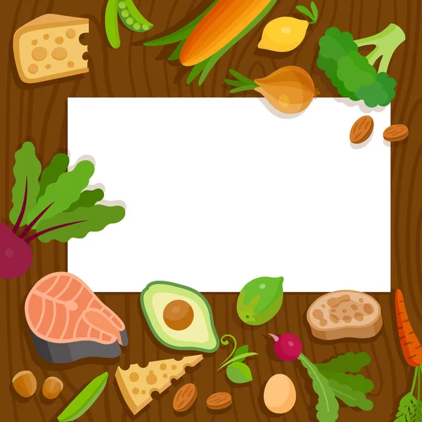 Health organic food background — Stock Vector