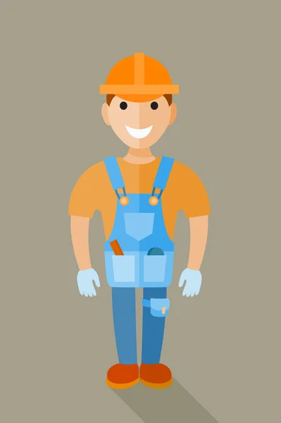 Carpenter figure illustration. — Stock Vector