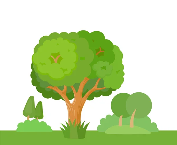 Decoratieve gestileerde bomen — Stockvector