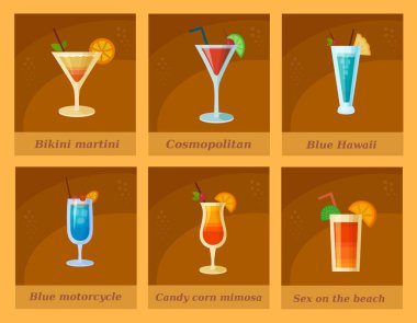 Altı kokteyller kümesi