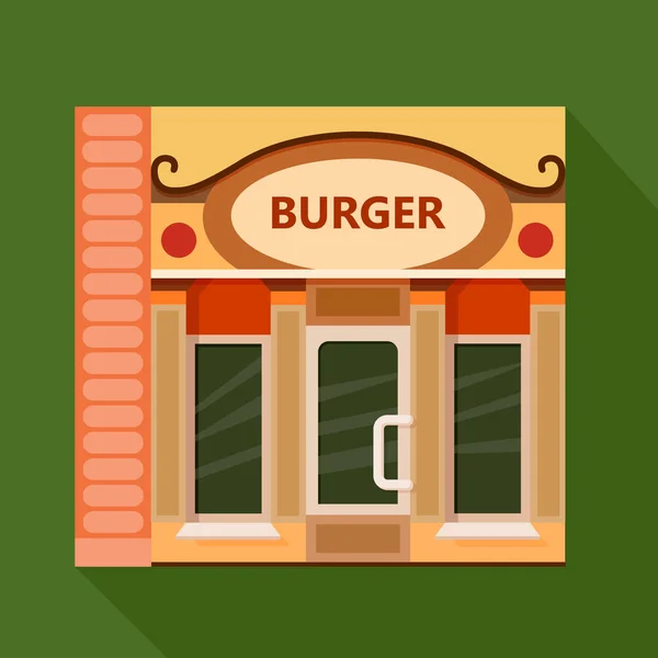 Colorful burger cafe — Stock Vector