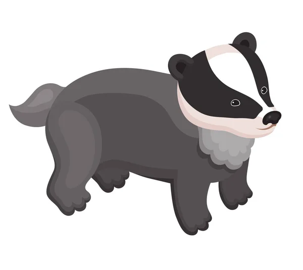 Cartoon cute badger — Stock Vector