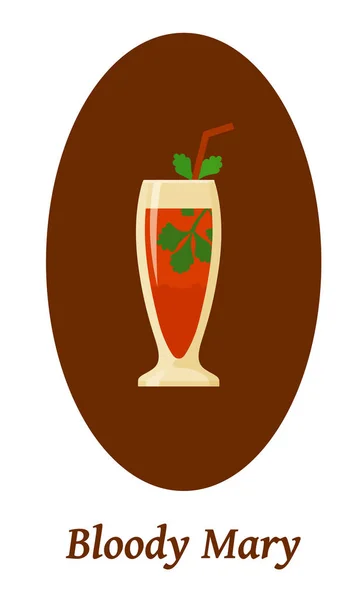 Bloody mary koktél — Stock Vector