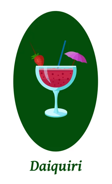Пункт меню коктейля Дайкири — стоковый вектор