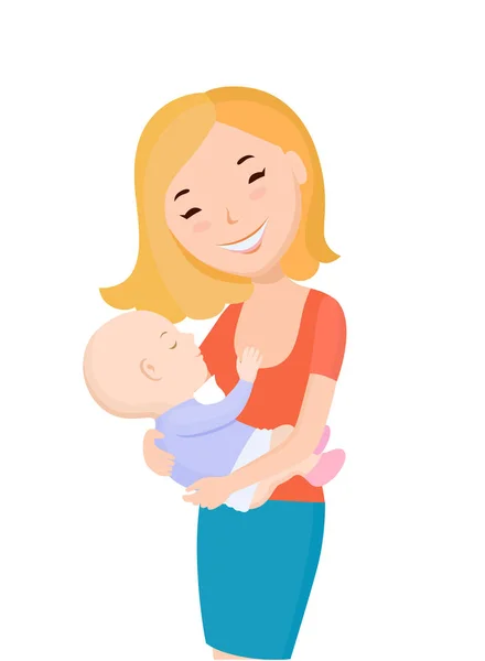 Mère berçant bébé — Image vectorielle