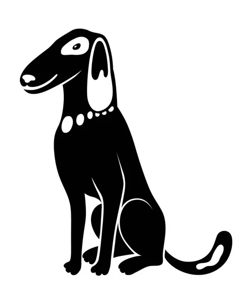 Lindo perro de dibujos animados — Vector de stock