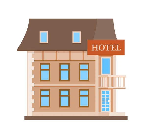 Icono del hotel de dibujos animados — Archivo Imágenes Vectoriales