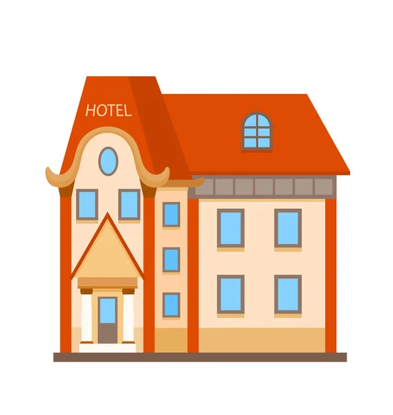 Icono del hotel de dibujos animados — Vector de stock