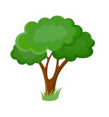 Dekoratif çizgi film ağaç