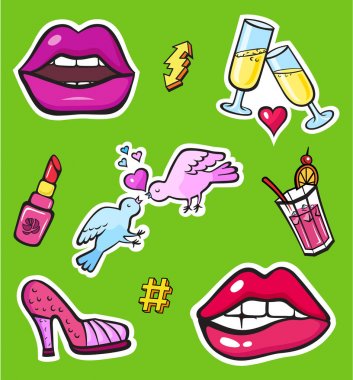 Pop sanat tarzı moda etiketleri