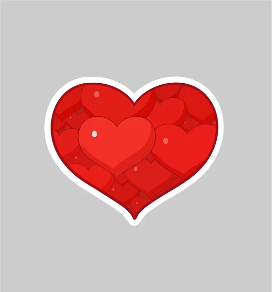 Coeurs en forme de coeur — Image vectorielle