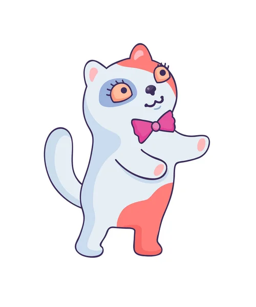 Lindo gato soñador — Vector de stock