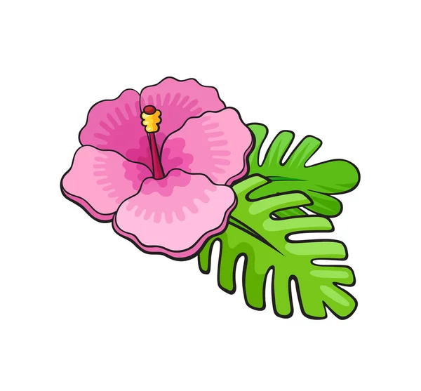 Pop art style fleur tropicale — Image vectorielle