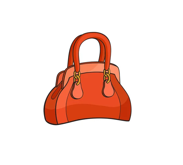 Sac à main femelle rouge — Image vectorielle