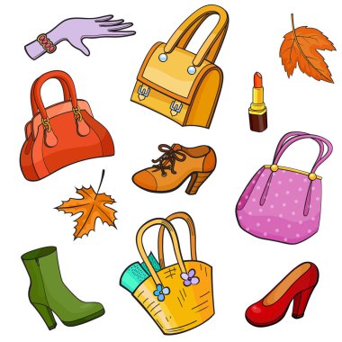 Pop art stil moda aksesuarları