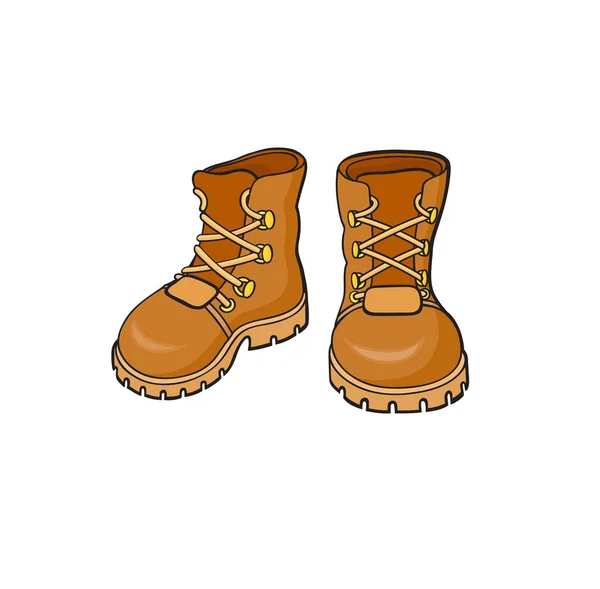 Pop art style boots sticker — Stock Vector