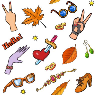 Ayakkabılar, el jest, sonbahar yaprakları, güneş gözlüğü