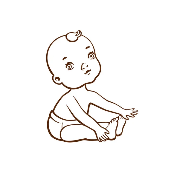 Söt liten bebis — Stock vektor