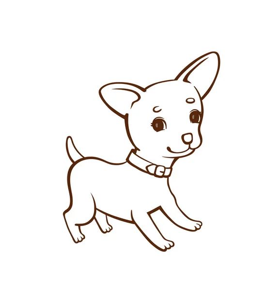 Pequeño perro de dibujos animados — Vector de stock