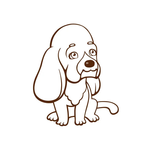 Pequeño perro de dibujos animados — Vector de stock