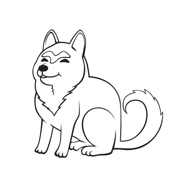 Pequeño perro de dibujos animados — Vector de stock