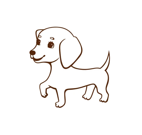 Dessin animé petit chien — Image vectorielle