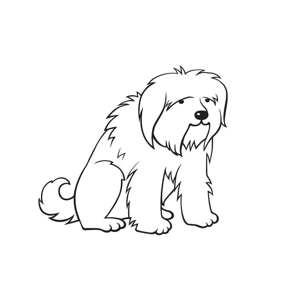 Pequeño perro de dibujos animados — Vector de stock
