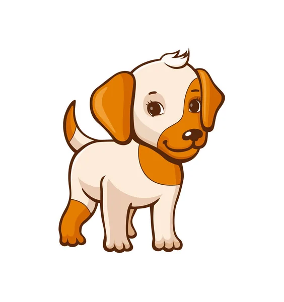 Pequeño perro de dibujos animados — Vector de stock