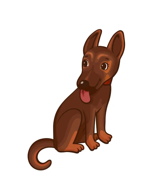 Dessin animé petit chien — Image vectorielle