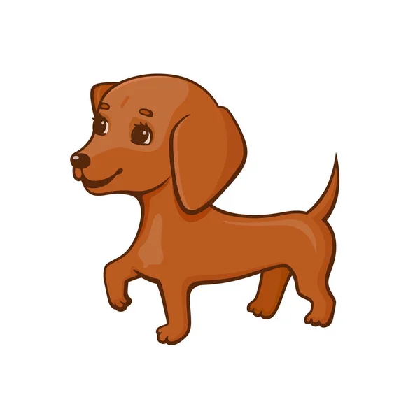 Pequeño perro de dibujos animados — Vector de stock