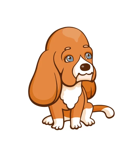 Pequeño perro de dibujos animados — Vector de stock