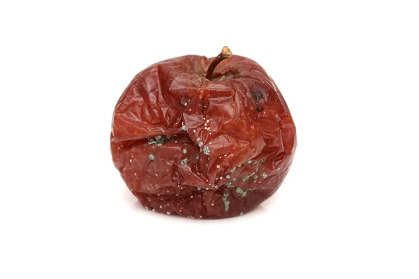 Red rotten apple. Natural color — Stock Photo, Image