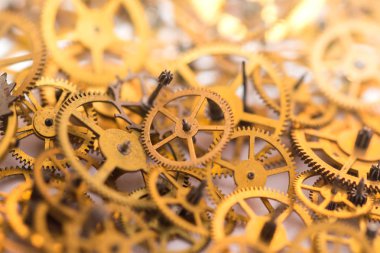 Gears'ı arka plan yığını. Birçok mekanizmaları. Clockwork parçası.