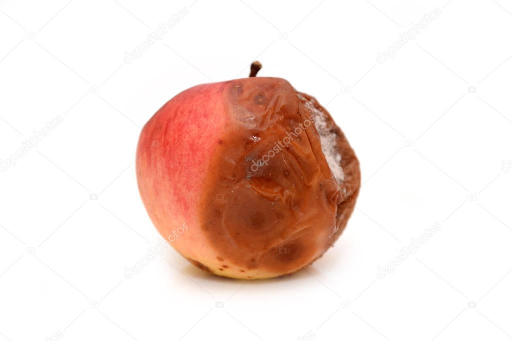Red rotten apple, natural texture
