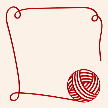 Kırmızı clew. Papercut iplik. Kırmızı fiber. -Ebilmek var olmak bizi davet ca kullanılan