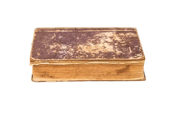 Beyaz arka plan üzerinde izole eski yırtık kitap. Eski püskü kitap. — Stok fotoğraf