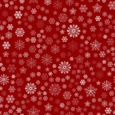 Kırmızı beyaz kar taneleri sorunsuz dokusuna