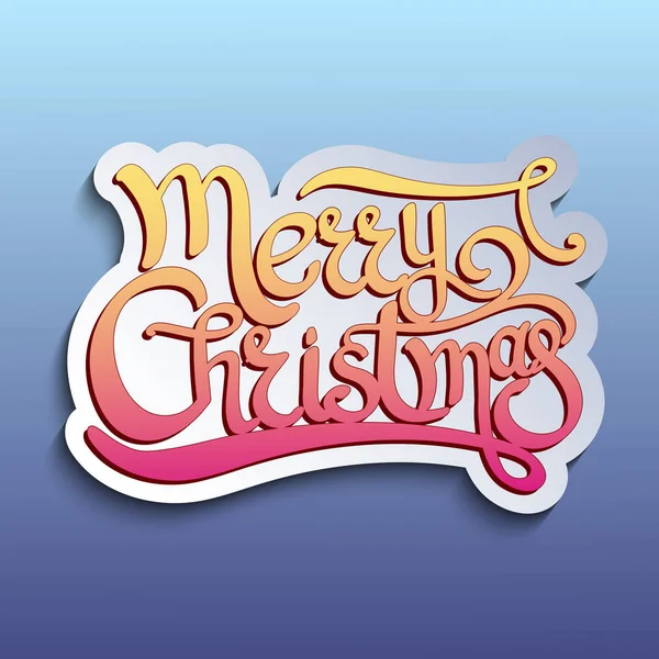 Tarjeta de felicitación vectorial con presupuesto Feliz Navidad — Vector de stock