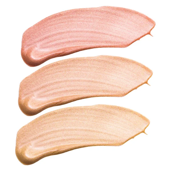 Beyaz izole yüz Vakfı. Smear ton krem.