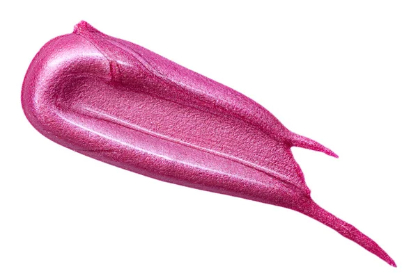 Lip Gloss Prov Isolerat Vitt Suddig Rosa Läppglans — Stockfoto