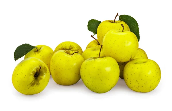 Goldene frische Äpfel — Stockfoto