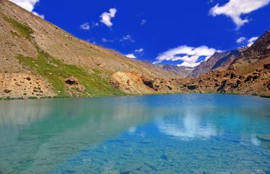 Clearwater Gölü Himalayaların yüksek irtifa Mountain çölünde