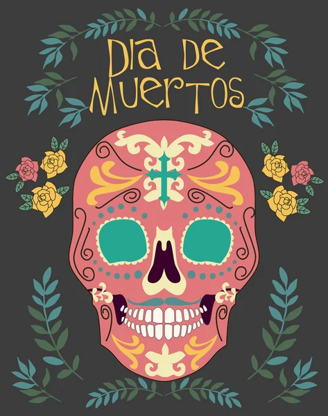 Mano Mexicana Carta para el día de los muertos — Archivo Imágenes Vectoriales