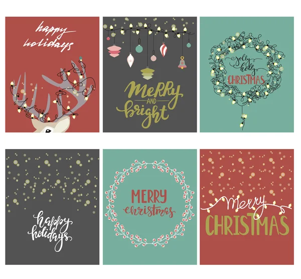 Collection of Christmas gift tags — Stock Vector