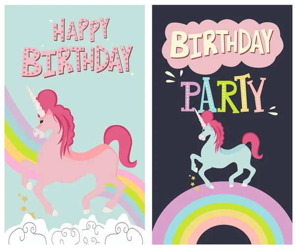 Happy Birthday cards — Stock Vector