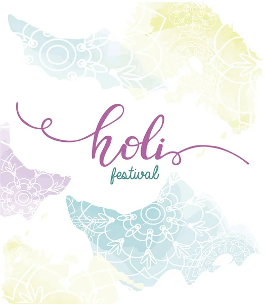 インド色祭のポスター。ホーリー — ストックベクタ