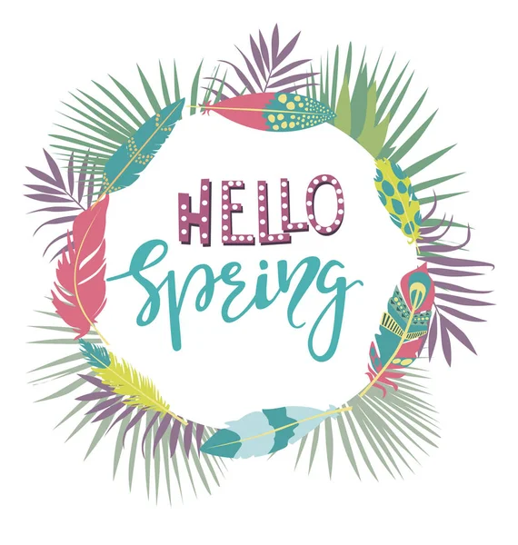 Olá cartão de primavera — Vetor de Stock