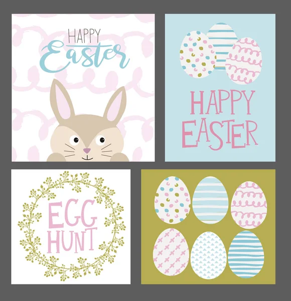 Happy Easter card set — Stock Vector