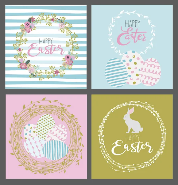 Happy Easter card set — Stock Vector