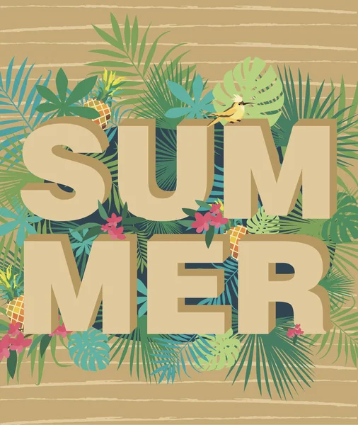 Carte fête d'été Aloha — Image vectorielle
